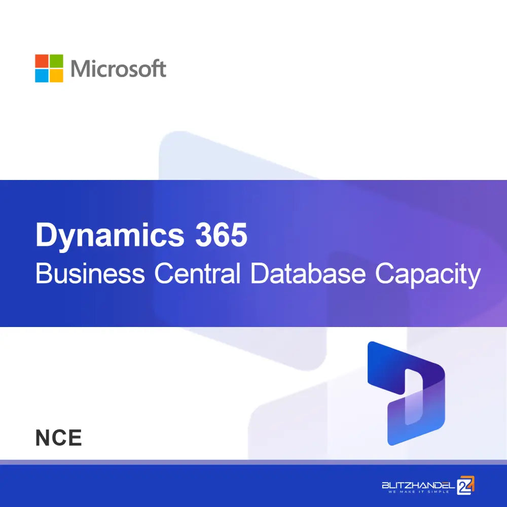 Capacidad de la base de datos de Dynamics 365 Business Central (NCE)