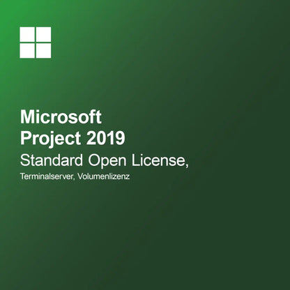Microsoft Project 2019 Standard Open License, Terminalserver, Volumenlizenz